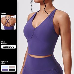 Custom Breathable Sleeveless Yoga Sports Bra Fitness Crop Tank Tops <b>Women</b> <b>Running</b> Bra Workout <b>Vest</b> Activewear - Product Image 1