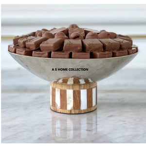 Nouvel ensemble décoratif plaqué or de 3 bol de service en chocolat arabe au design luxueux - Product Image 5