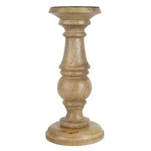 Candelabro de pilar de madera de mango para restaurante, artículos de decoración de Hotel, fabricante y proveedor, votivo grabado en Metal y tallado - Product Image 6