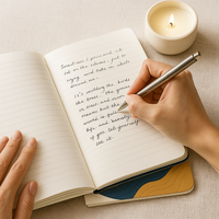 Cuaderno de Tapa Dura Premium LABON Golden Waves, Textura Repujada y Arte en Lámina Dorada, Ideal para Escribir, Planificar y Regalar