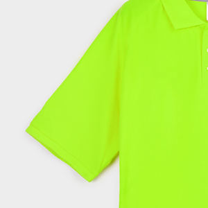 Camiseta Polo de Manga Corta Informal para Hombre, Color Verde Fluorescente, Cómoda y Transpirable, Diseño Personalizado, Prenda de Algodón Orgánico Puro. - Product Image 4