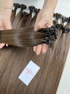 Color # 2 Extensiones de Cabello Humano Vietnamita Virgen Remy 100% con Punta Plana y Doble Trama, Sin Caída, Entrega Rápida - Product Image 4