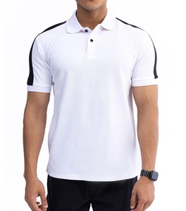 OEM moda doble color manga corta hombres relajado ajuste Polo largo y fácil ajuste Casual Polo logotipo personalizado traje - Product Image 5