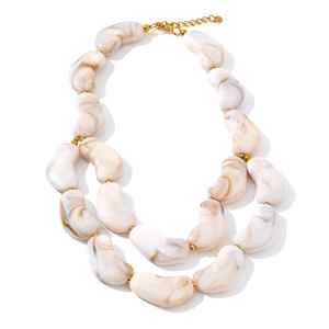 Nouvel arrivage Ensemble de colliers de perles en résine Design moderne Style tendance chrétien Occasions de fête et de mariage pour femmes Bijoux de mode - Product Image 2