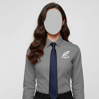 Kemeja Kerja Wanita Rajut Poliester/Katun Gaya Bisnis Berkualitas Tinggi Blus Tanpa Tali Logo Kustom Anti-Pilling