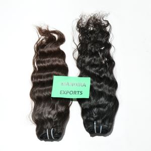 Raw 100% cutícula alineada Malaya para mujeres negras máquina de cabello doble trama Natural ondulado paquetes templo extensiones de cabello humano - Product Image 6