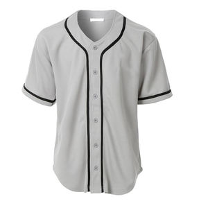 Equipo de béisbol, sarga, aparejos, botón bordado, poliéster transpirable, sublimación, Jersey de béisbol, ropa de softbol, diseño personalizado - Product Image 4