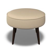 Vente en gros de pouf ottoman rond rembourré personnalisé avec base en bois de manguier tabouret de chaise en tissu meubles de maison modernes