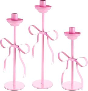 Porte-chandelier Bow Tall Taper Lot de 3 métaux décoratifs étonnants pour les festivals pour les cadeaux et la décoration intérieure - Product Image 3