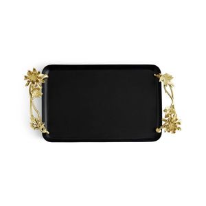 Bandeja de comida de perlas de metal, bandeja de servicio de acero inoxidable, fiesta, boda y Festival, adecuada para ensaladas, bandeja de Metal plateado - Product Image 2