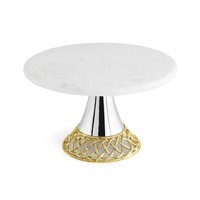 Présentoir à gâteaux avec base en métal au design antique, parfait pour les mariages de table à dessert de luxe et le style d'événement haut de gamme