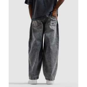 กางเกงยีนส์ทรงวินเทจเอวสูงทรงหลวมสไตล์สตรีทแวร์ขาบานประดับคริสตัลเพชรผ้าเดนิมสีสันสำหรับฤดูใบไม้ร่วง/ฤดูหนาว - Product Image 1