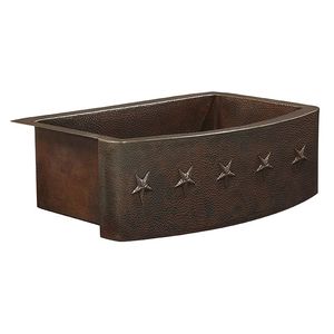 Fregadero de Cocina de Cobre de una Sola Tina con Gran Profundidad, Perfecto para Lavar Ollas Grandes y Utensilios de Cocina Diarios - Product Image 1