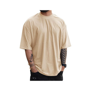 เสื้อยืดกีฬาคอกลมแขนสั้นสำหรับผู้ชาย, เสื้อยืดคอกลมแขนสั้นผ้าคอตตอนแบบเรียบง่าย - Product Image 4