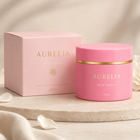 Luxuriöser 250ml 8oz Rosa Kosmetiktiegel mit Goldring, Individuelles Logo OEM, Leere Plastik-Körperbutter-Cremetiegel, Hautpflege-Verpackung