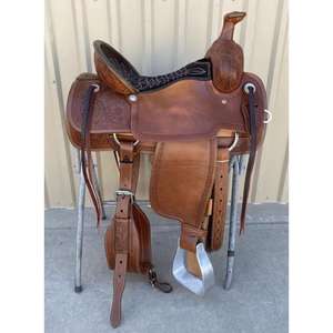 Selle de cheval en cuir véritable, prix de gros, absorbant la transpiration, selle de course en bois, haute qualité, couleur et design personnalisables - Product Image 4