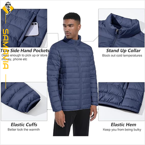 Veste d'extérieur légère pour homme Veste d'hiver matelassée chaude Manteau coupe-vent Veste d'extérieur prête à être expédiée - Product Image 5
