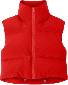 Chaleco acolchado de Invierno para mujer, relleno de algodón sin mangas, estampado de nailon cálido, estampado personalizado, de talla grande, transpirable, acolchado, tarifa al por mayor - Product Image 5