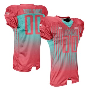 Conjunto de uniforme de fútbol americano unisex personalizado, camiseta de manga corta con nombre y número, Camiseta deportiva de rendimiento - Product Image 1