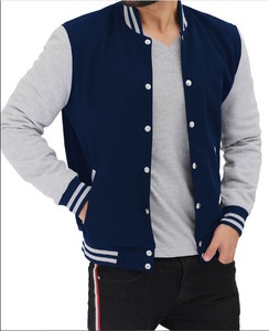 Blouson universitaire respirant et coupe-vent en polyester/coton avec doublure polaire pour homme - Mode hiver, style urbain, faible MOQ, vente chaude - Product Image 3