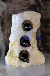 Onyx Wine Bottle Rack Sunrise Onyx Wine Bottle Holder Elegant Luxury Onyx Wine Storage <b>Display</b> Stand for Home Bar Kitchen - Product Image 3