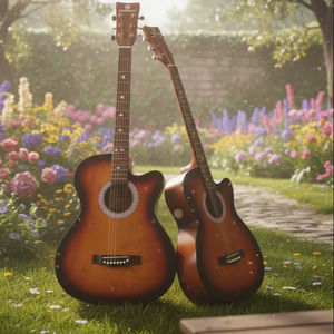 Guitare acoustique haut de gamme SOLOBEAT A76 HK Sunburst Cutaway - Corps et manche en acajou, 6 cordes, performance professionnelle - Product Image 1