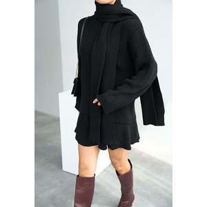 Black Scarf Skirt Set - Product Image 2