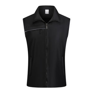Gilets de pêche d'automne à fermeture éclair de taille personnalisée Manteaux de loisirs pour hommes amples Tops minces Vestes pour hommes Gilet pour hommes de grande taille - Product Image 4