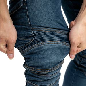 Pantalones de motociclista de mezclilla para montar en motocicleta para hombre con armadura CE Bolsillos de carga de tela de secado rápido transpirable para protección y comodidad - Product Image 4