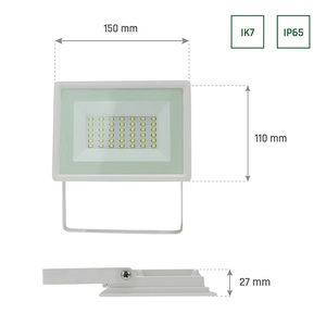 Proiettore LED da esterno Noctis Lux bianco 30W 6000K IP65 (Spectrum SLI029054CW_PW) - Product Image 2