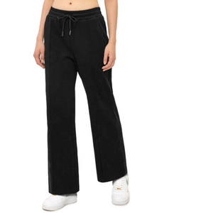 Pantalon de survêtement à jambes larges pour femmes Pantalon de salon décontracté pantalon en jean pour femmes Pantalon de survêtement en coton à taille haute avec cordon de serrage 2023 - Product Image 4