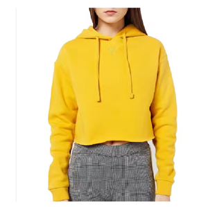 Sweats à capuche en coton pour femmes avec capuche courte Style Boxy Logo personnalisé Conception OEM du Bangladesh - Product Image 4