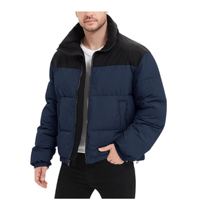 Chaqueta de invierno personalizada de alta calidad para hombre, acolchada con capucha y cremallera cálida con burbuja para deportes de invierno y entretenimiento - Product Image 4