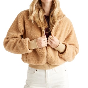 High Quality Polar <b>Sherpa</b> Hoodie Custom Logo Printing Loose Fit Tops with Solid Color Full Zipper <b>jacket</b> for <b>men</b> and women - Product Image 1