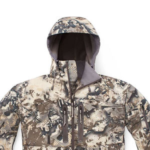 Veste de chasse à coque souple résistante avec capuche, veste de chasse réversible, camouflage et couleur unie avec doublure isolante - Product Image 6