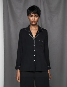 Traje de noche de algodón 100% para mujer, estilo Vintage, cintura elástica, suave y cómodo para otoño e invierno, serigrafía ODM - Product Image 4