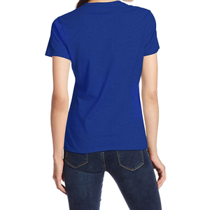Camisetas de mujer de algodón y poliéster de alta calidad, camiseta ajustada suave con logotipo personalizado para mujer con logotipo - Product Image 2