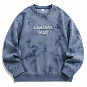 เสื้อสเวตเชิ้ตคอกลมทรงปกติ ยูนิเซ็กซ์ ล้างสีแบบแอซิดวอช ผ้าฝ้าย 80% โพลีเอสเตอร์ 20% ผ้าฟลีซ สไตล์วินเทจ สตรีทแวร์ ปักลาย สำหรับฤดูหนาว - Product Image 6