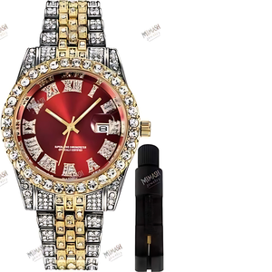 Montre mécanique à quartz en diamant Moissanite pour hommes, alliant précision, élégance et savoir-faire intemporel - Product Image 4