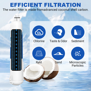 ไส้กรองน้ำตู้เย็น RW03 รุ่นทดแทน 4396841 ได้รับการรับรองมาตรฐาน NSF 42/372 ไส้กรองคาร์บอนกัมมันต์พลาสติกสำหรับใช้ในครัวเรือน อายุการใช้งาน 12 เดือน - Product Image 3