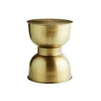 Table d'appoint en métal plaqué or avec dessus en marbre noir Table centrale de qualité supérieure Meubles décoratifs en métal fantaisie pour la décoration intérieure