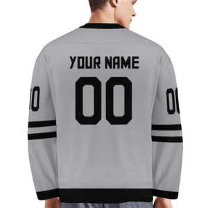 Camiseta de hockey sobre hielo con logotipo personalizado Último diseño con característica transpirable Nombre del equipo bordado Entrenamiento deportivo al aire libre - Product Image 3