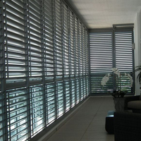 TOMA AS2047 Volets ouvrables extérieurs Volets Bahama à persiennes réglables Volets Bahama en aluminium Volets stores platation pour fenêtres
