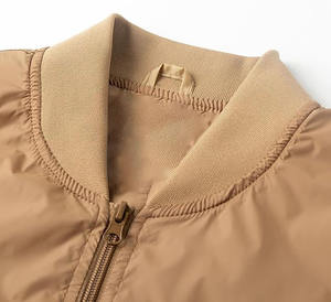 Chaqueta cortavientos informal para hombre con logotipo de diseñador personalizado cremallera completa Classic Varsity Bomber Canvas Street Wear-Venta al por mayor - Product Image 3