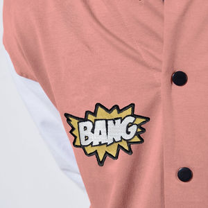 Veste de baseball varsity pour homme de bonne qualité, en toile légère, à séchage rapide, respirante, écologique, avec des patchs brodés, style boutonné - Product Image 4