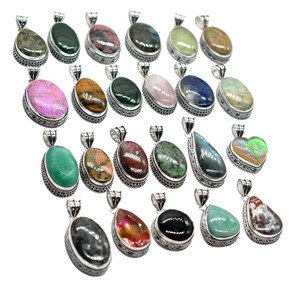 อัญมณีหลายชิ้นอัญมณีขัดเงาสูงอัญมณีหลวมจี้925แข็งชุบเงินอัญมณีทำด้วยมือ - Product Image 2