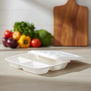 กล่องเก็บอาหารและภาชนะบรรจุอาหารย่อยสลายได้ ขนาด 36 ออนซ์ (1100 มล.) ทำจากแป้งข้าวโพด - Product Image 3