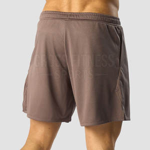 Servicio OEM al por mayor pantalones cortos de malla de color liso personalizados para hombres nueva llegada pantalones cortos de malla para adultos - Product Image 2