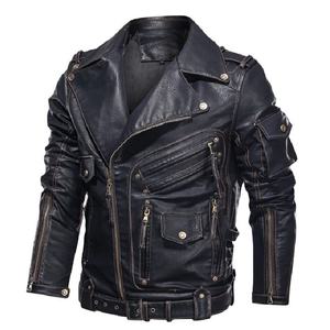 Chaqueta de cuero de motorista para hombre, chaquetas de cuero de motorista personalizadas, proveedor al por mayor, chaqueta de Letterman para hombre de Pakistán - Product Image 2