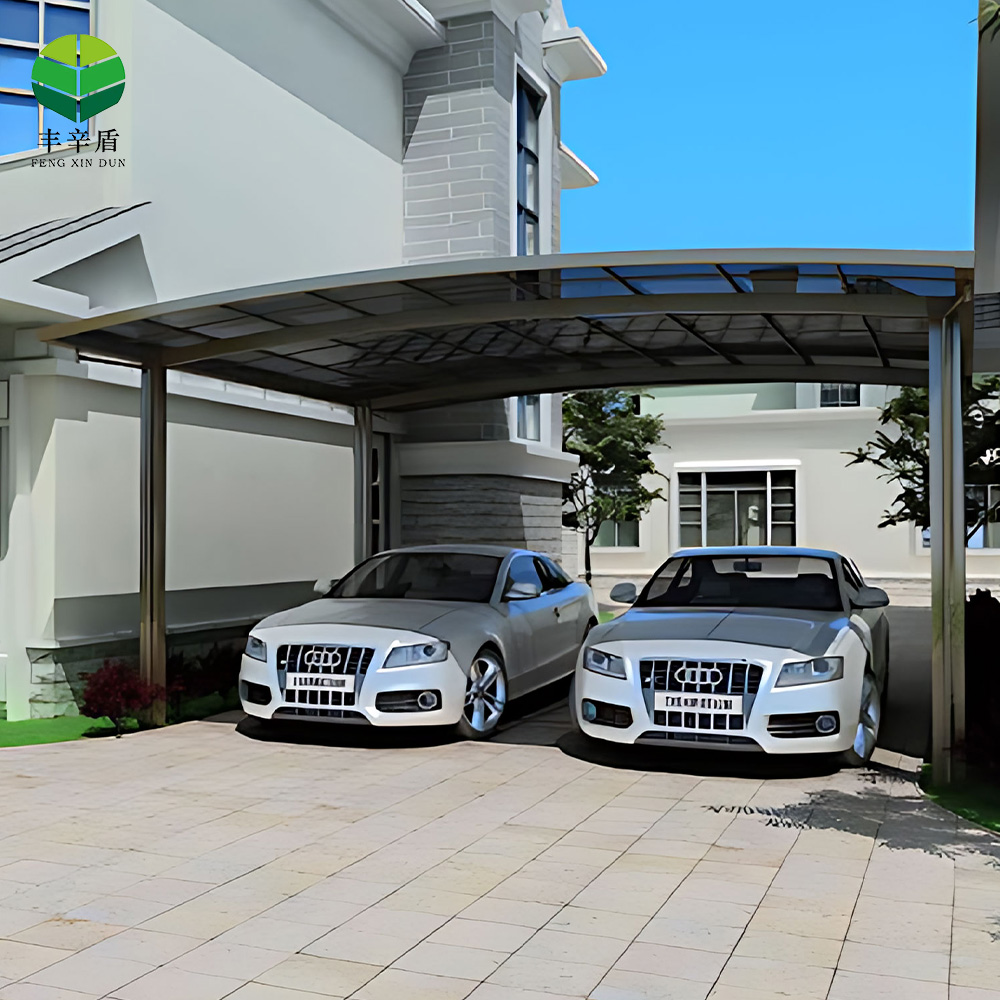 Telhado de policarbonato para garagem de metal para 2 carros - durável e  elegante, image size:1000x1000